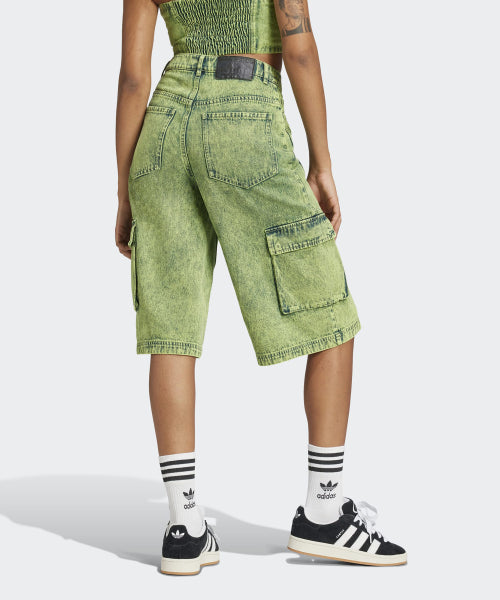 ADIDAS ADIDAS Denim Capri Short Pants - Lime
