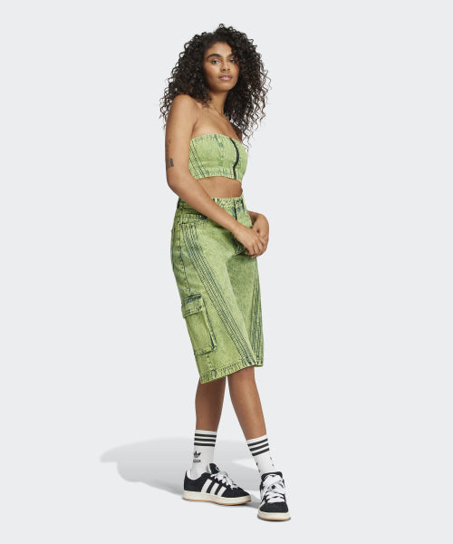 ADIDAS ADIDAS Denim Capri Short Pants - Lime