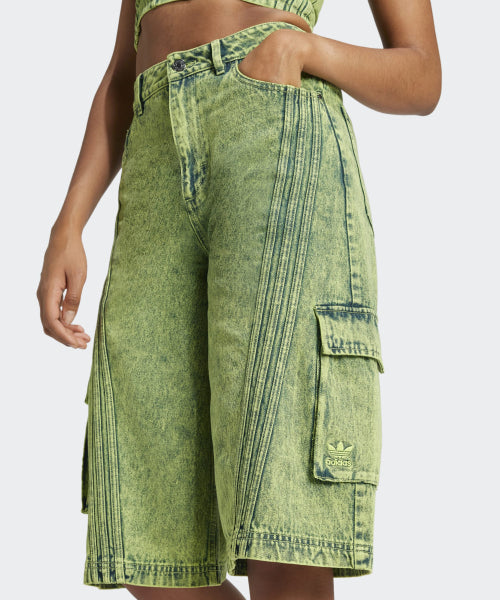 ADIDAS ADIDAS Denim Capri Short Pants - Lime