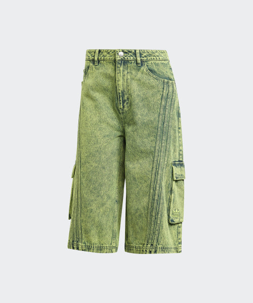 ADIDAS ADIDAS Denim Capri Short Pants - Lime