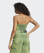ADIDAS ADIDAS ADILENIUM 2 Washed Denim Tube Top - Lime