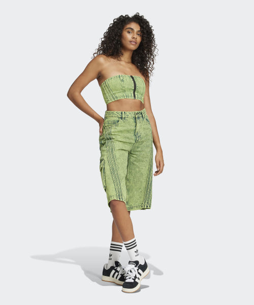 ADIDAS ADIDAS ADILENIUM 2 Washed Denim Tube Top - Lime