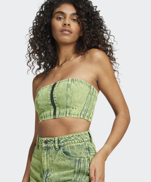 ADIDAS ADIDAS ADILENIUM 2 Washed Denim Tube Top - Lime