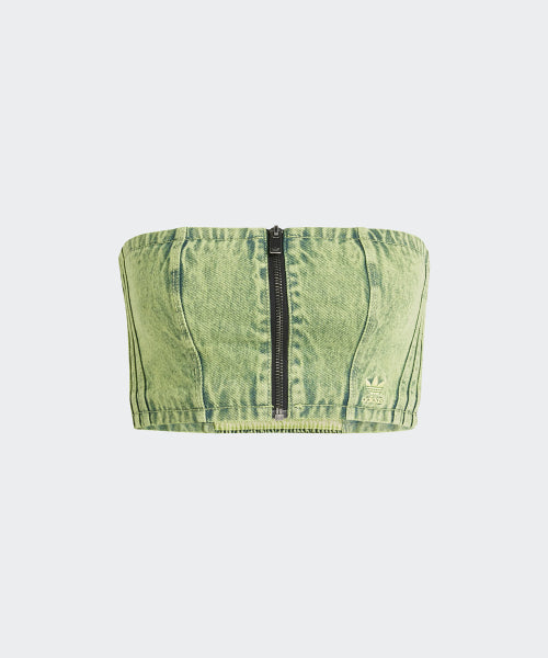 ADIDAS ADIDAS ADILENIUM 2 Washed Denim Tube Top - Lime