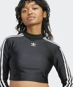 ADIDAS ADIDAS 3S Crop Long Sleeve Tee - Black