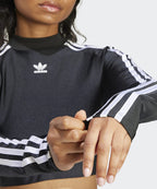 ADIDAS ADIDAS 3S Crop Long Sleeve Tee - Black