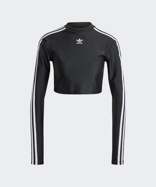ADIDAS ADIDAS 3S Crop Long Sleeve Tee - Black