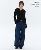 MUSINSA STANDARD WOMAN MUSINSA STANDARD WOMAN Denim Wide Carpenter Pants [Medium Indigo]