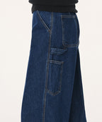 MUSINSA STANDARD WOMAN MUSINSA STANDARD WOMAN Denim Wide Carpenter Pants [Medium Indigo]