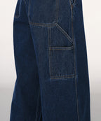 MUSINSA STANDARD WOMAN MUSINSA STANDARD WOMAN Denim Wide Carpenter Pants [Medium Indigo]