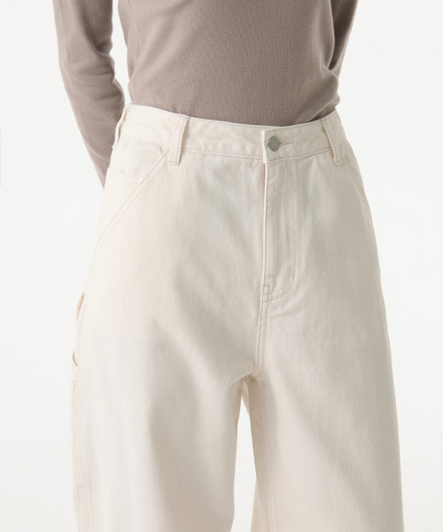 MUSINSA STANDARD WOMAN MUSINSA STANDARD WOMAN Denim Wide Carpenter Pants (Cream)