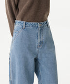 MUSINSA STANDARD WOMAN MUSINSA STANDARD WOMAN Denim Wide Carpenter Pants (Light Indigo)