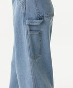 MUSINSA STANDARD WOMAN MUSINSA STANDARD WOMAN Denim Wide Carpenter Pants (Light Indigo)