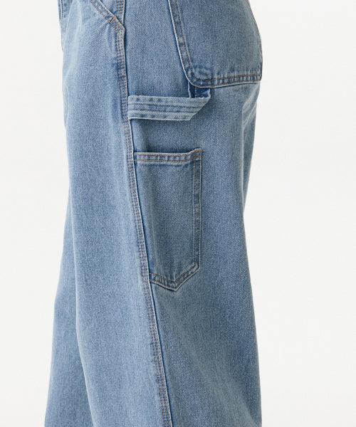 MUSINSA STANDARD WOMAN MUSINSA STANDARD WOMAN Denim Wide Carpenter Pants (Light Indigo)