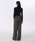 MUSINSA STANDARD WOMAN MUSINSA STANDARD WOMAN Slacks Two-Tuck Wide Banding [Van Dyke Brown]