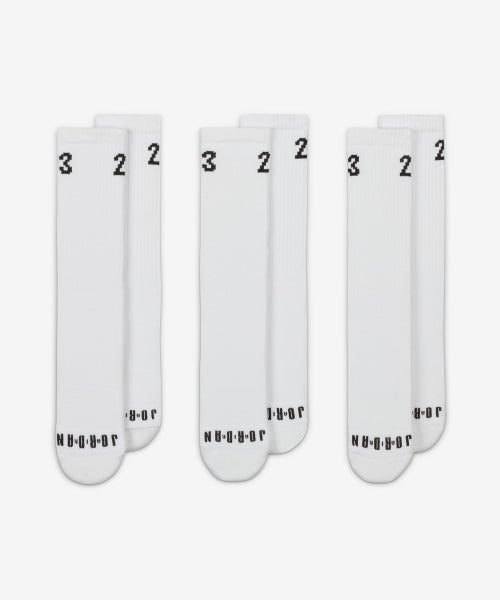 NIKE NIKE Jordan Essential Crew Socks - White: Black