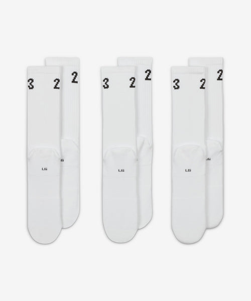 NIKE NIKE Jordan Essential Crew Socks - White: Black