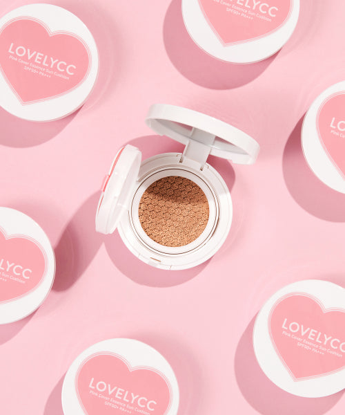 LOVELYCC LOVELYCC Pink Tone Up Cover Essence Sun Cushion 15g + Pick Me Pink Star Sun Cream 50ml