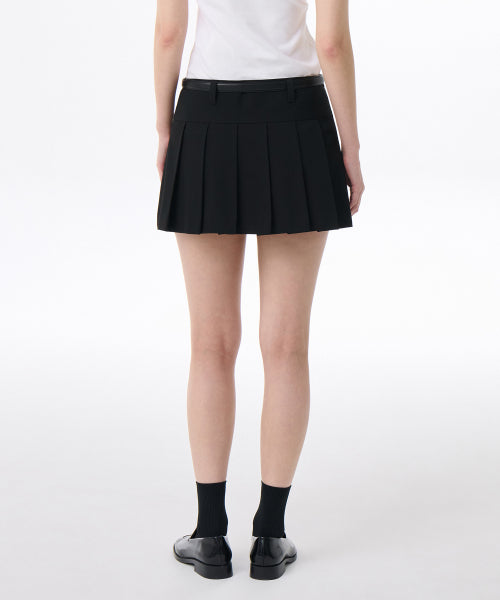 MUSINSA STANDARD WOMAN MUSINSA STANDARD WOMAN Women's Low Rise Pleated Mini Skirt [Black]