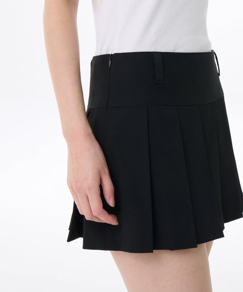 MUSINSA STANDARD WOMAN MUSINSA STANDARD WOMAN Women's Low Rise Pleated Mini Skirt [Black]
