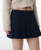 MUSINSA STANDARD WOMAN MUSINSA STANDARD WOMAN Women's Low Rise Pleated Mini Skirt [Navy]