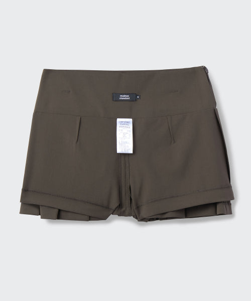 MUSINSA STANDARD WOMAN MUSINSA STANDARD WOMAN Women's Low Rise Pleated Mini Skirt [Khaki Brown]