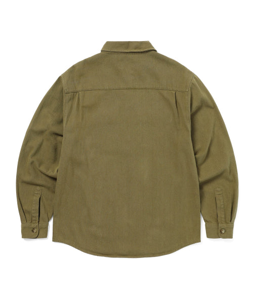 THISISNEVERTHAT THISISNEVERTHAT Half Zip Shirt Olive