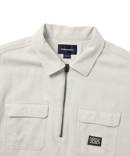 THISISNEVERTHAT THISISNEVERTHAT Half Zip Shirt Ivory