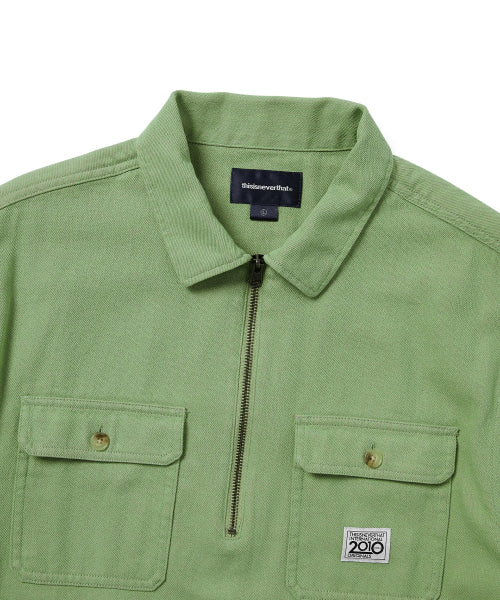 THISISNEVERTHAT THISISNEVERTHAT Half Zip Shirt Green