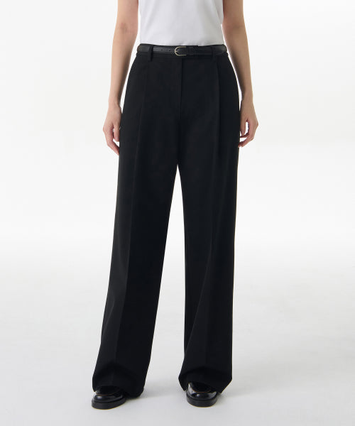 MUSINSA STANDARD WOMAN MUSINSA STANDARD WOMAN Slacks Low Waist Deep Tuck [Size]