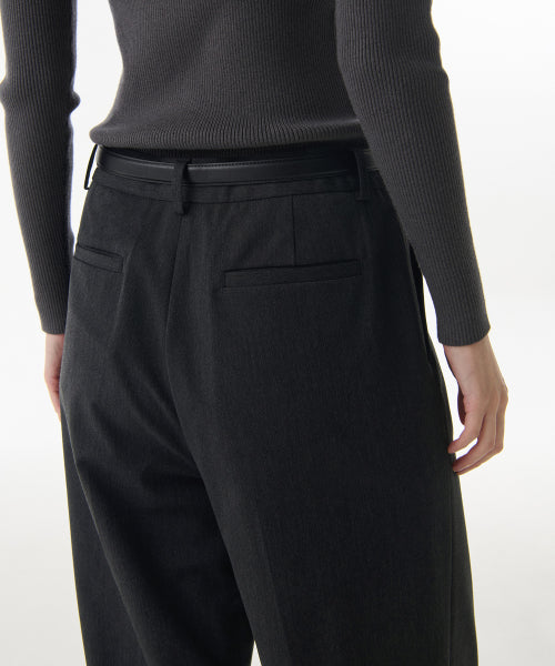 MUSINSA STANDARD WOMAN MUSINSA STANDARD WOMAN Slacks Low Waist Charcoal Gray