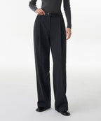 MUSINSA STANDARD WOMAN MUSINSA STANDARD WOMAN Slacks Low Waist Charcoal Gray
