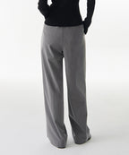 MUSINSA STANDARD WOMAN MUSINSA STANDARD WOMAN Slacks Low Waist Deep Tuck [Melange Gray]