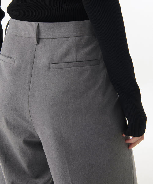 MUSINSA STANDARD WOMAN MUSINSA STANDARD WOMAN Slacks Low Waist Deep Tuck [Melange Gray]