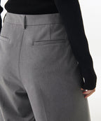 MUSINSA STANDARD WOMAN MUSINSA STANDARD WOMAN Slacks Low Waist Deep Tuck [Melange Gray]