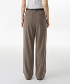 MUSINSA STANDARD WOMAN MUSINSA STANDARD WOMAN Slacks Low Waist Deep Tuck [Dusty Beige]