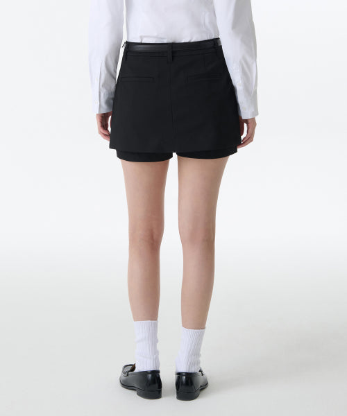 MUSINSA STANDARD WOMAN MUSINSA STANDARD WOMAN Skirt Layered Mini Scotts [Black]