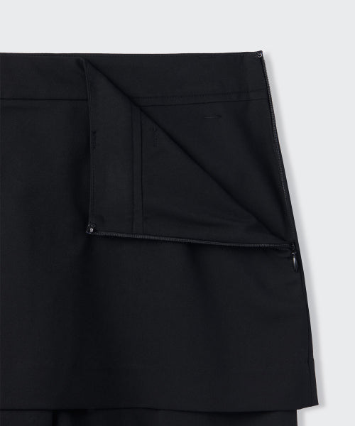 MUSINSA STANDARD WOMAN MUSINSA STANDARD WOMAN Skirt Layered Mini Scotts [Black]