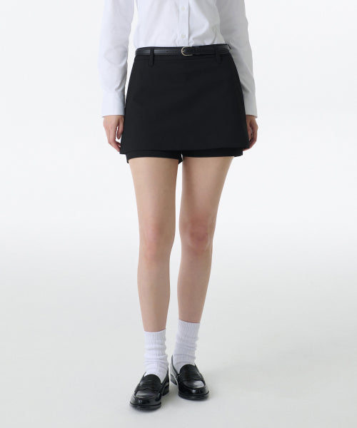 MUSINSA STANDARD WOMAN MUSINSA STANDARD WOMAN Skirt Layered Mini Scotts [Black]