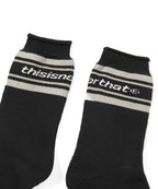 THISISNEVERTHAT THISISNEVERTHAT Striped Socks Black Size
