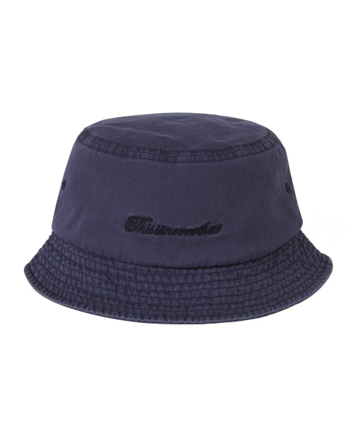 THISISNEVERTHAT THISISNEVERTHAT Overdyed SCT-Logo Bucket Hat Navy