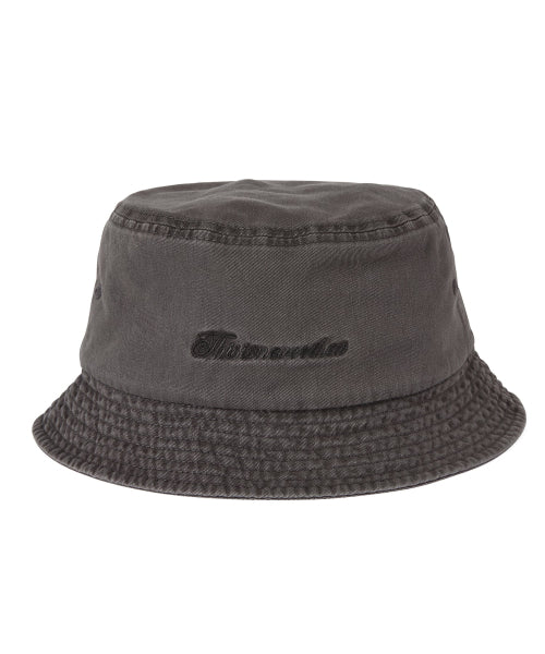 THISISNEVERTHAT THISISNEVERTHAT Overdyed SCT-Logo Bucket Hat Charcoal