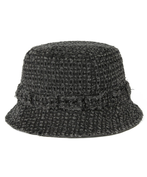 THISISNEVERTHAT THISISNEVERTHAT Damaged Denim Jungle Bucket Hat Black