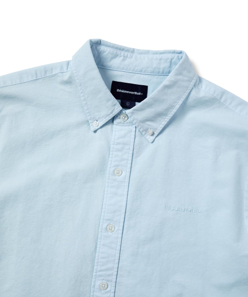 THISISNEVERTHAT THISISNEVERTHAT Overdyed T-Logo Oxford Shirt Blue