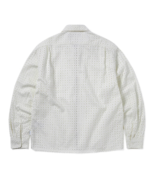 THISISNEVERTHAT THISISNEVERTHAT Damaged Denim Shirt Off White