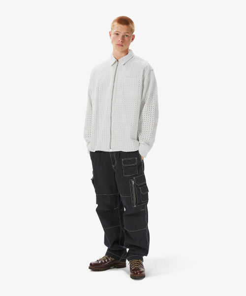 THISISNEVERTHAT THISISNEVERTHAT Damaged Denim Shirt Off White