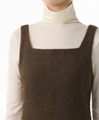 MUSINSA STANDARD WOMAN MUSINSA STANDARD WOMAN Women's Square Neck Tweed Mini Dress [Brown]