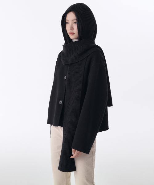 MUSINSA STANDARD WOMAN MUSINSA STANDARD WOMAN Women's Muffler Balaclava Black