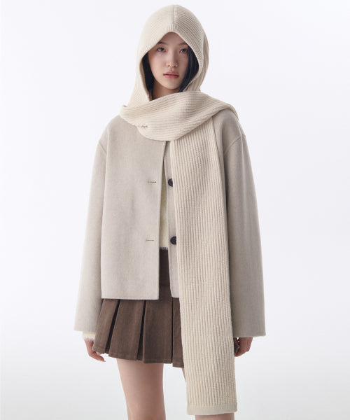 MUSINSA STANDARD WOMAN MUSINSA STANDARD WOMAN Women's muffler balaclava [cream]