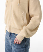 MUSINSA STANDARD WOMAN MUSINSA STANDARD WOMAN Women's Knitwear Zip-Up [Cream Beige]